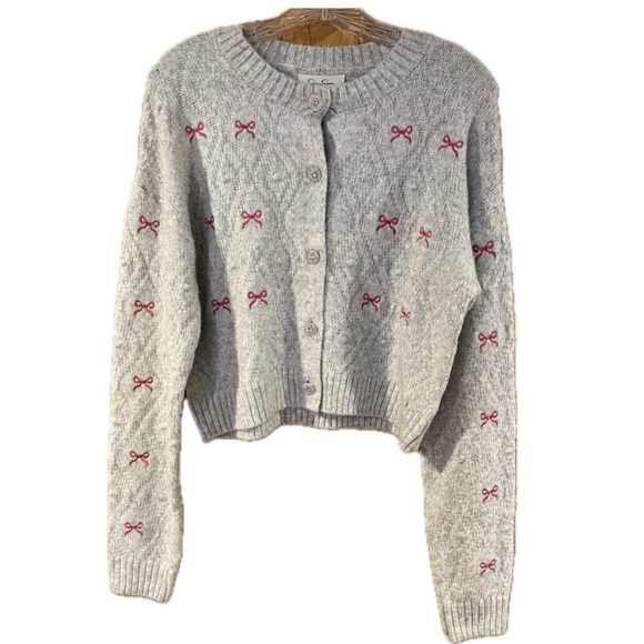 Maxi cardigan con cuori jacquard Donna, Giallo | Milano